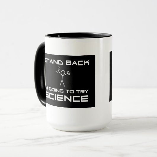 Caneca Stand Back ... try science マグカップ (正面左)