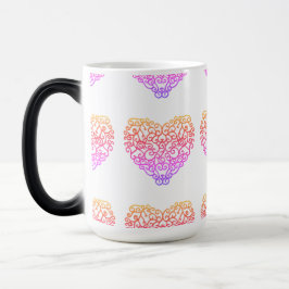 CANECA TRANSMUTAÇÃO - CORAÇÃO CORES SINGELAS モーフィングマグカップ