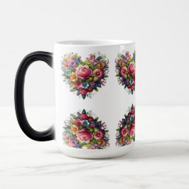 CANECA TRANSMUTAÇÃO - CORAÇÃO FLORES モーフィングマグカップ