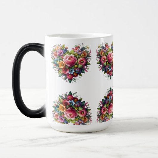 CANECA TRANSMUTAÇÃO - CORAÇÃO FLORES モーフィングマグカップ (左)