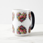 CANECA TRANSMUTAÇÃO - CORAÇÃO FLORES モーフィングマグカップ (正面右)