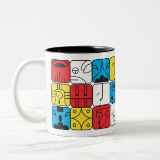 Caneca Tzolkin Kin 20 Selos ツートーンマグカップ