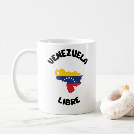 Caneca Venezuela Libre コーヒーマグカップ (ドーナツ)