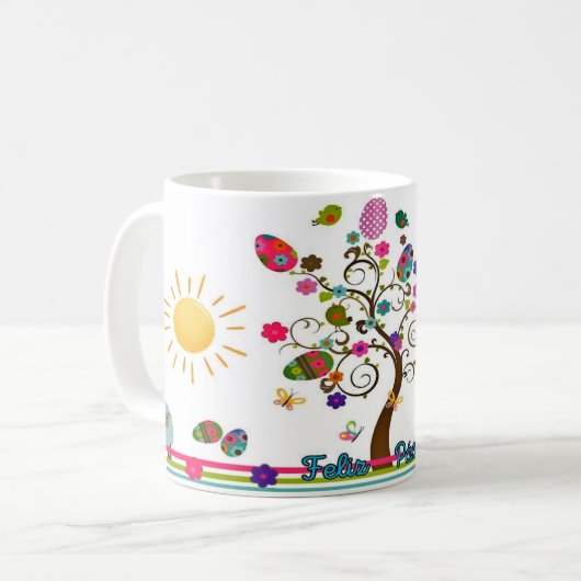 Caneca Zazzle - Páscoa コーヒーマグカップ (正面左)