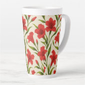 canecas florais vermelha カフェラテマグ (右アングル)