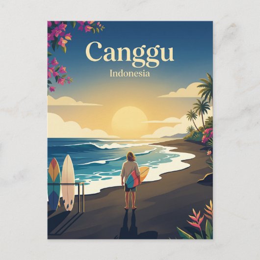 Canggu Beach Indonesia ポストカード (正面)