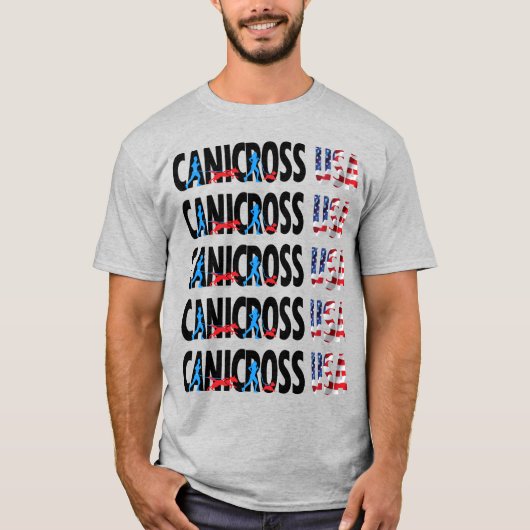 Canicross米国の人の基本的なTシャツ Tシャツ (正面)