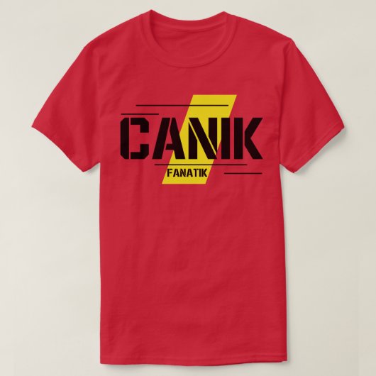 Canik Fanatikホワイト黄色Tシャツ Tシャツ (デザイン正面)