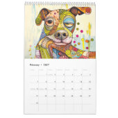 Canine Colors – Abstract & Playful Dogs 2026 カレンダー (2月 2027)