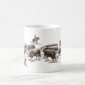 Canine Cowboy Design – Western Dog Lover Apparel – コーヒーマグカップ (中央)