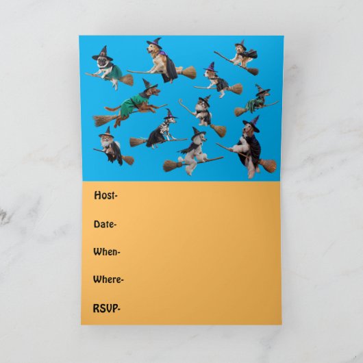 Canine Halloween Party Invitation カード (内部)