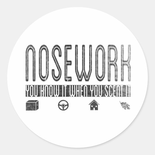 Canine Nosework：匂いを嗅ぐと分かる ラウンドシール (正面)