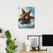 Canine Paratrooper：挿入、保護、Wag ポスター (ホームオフィス)