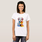 Canine Splash, dulce perrito Tシャツ (正面フル)