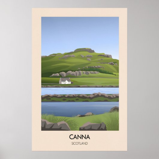 Canna Scotland Travel Poster ポスター (正面)