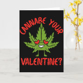Cannabe Your Valentine ワ weed ストーナー カード (黄色い花)