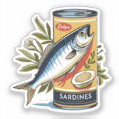 Canned sardines シール (正面)
