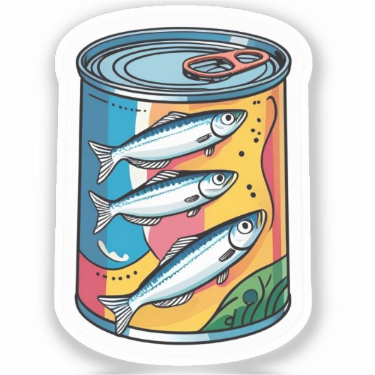 Canned sardines シール (正面)
