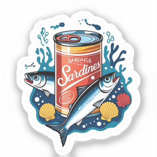 Canned sardines シール (正面)
