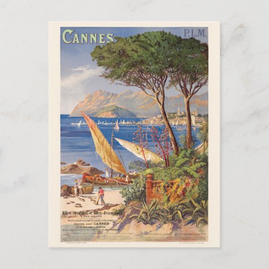 Cannes France Vintage Poster 1900 ポストカード (正面)