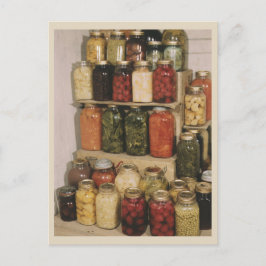 Canning and Preserving Full Jars of Food Photo ポストカード