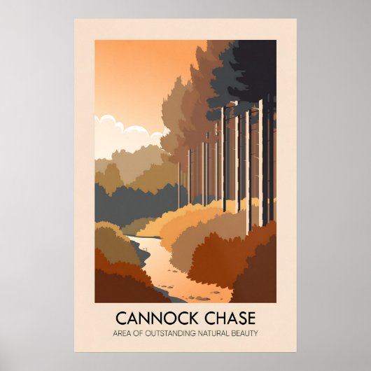 Cannock Chase AONB Travel Poster ポスター (正面)