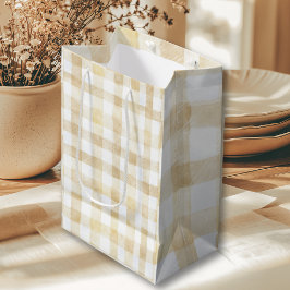 Cannoli Gender Neutral Beige Italian Baby Shower ミディアムペーパーバッグ