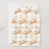 Cannoli Gender Neutral Beige Italian Baby Shower 招待状 (裏面)