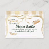 Cannoli Gender Neutral Italian Baby Shower Diaper エンクロージャーカード (正面)