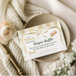 Cannoli Gender Neutral Italian Baby Shower Diaper エンクロージャーカード