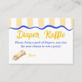 Cannoli Yellow Blue Italian Baby Shower Diaper エンクロージャーカード (正面)