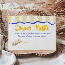 Cannoli Yellow Blue Italian Baby Shower Diaper エンクロージャーカード