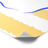 Cannoli Yellow Blue Italian Baby Shower Welcome ポスター (角)