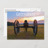 Cannon at Sunset, Gettysburg NMP ポストカード (正面/裏面)