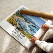 Cannon Beach Oregon Poster, Watercolor, Custom ポスター