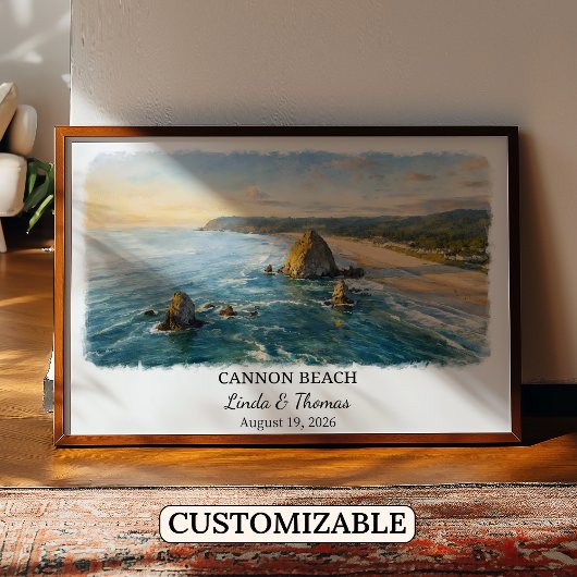 Cannon Beach Wall Art, Oregon Poster, Oregon Coast ポスター