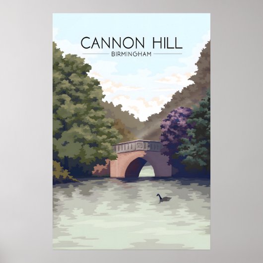 Cannon Hill Birmingham Travel Poster ポスター (正面)