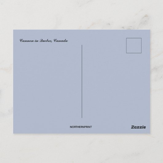Cannon in Quebec Canada ポストカード (裏面)