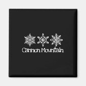 Cannon Mountain Franconia Notch Snowflakes Ski Ski マグネット (正面)