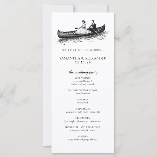 Canoe Couple Ceremony Program (正面)