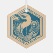 Canoe Trails Hex Ornament 2025 ガラスオーナメント (正面)
