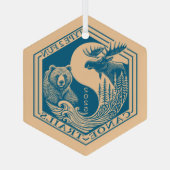 Canoe Trails Hex Ornament 2025 ガラスオーナメント (裏面)