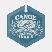 Canoe Trails Hex Ornament 2026 ガラスオーナメント (正面)