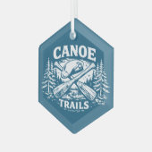 Canoe Trails Hex Ornament 2026 ガラスオーナメント (正面左)