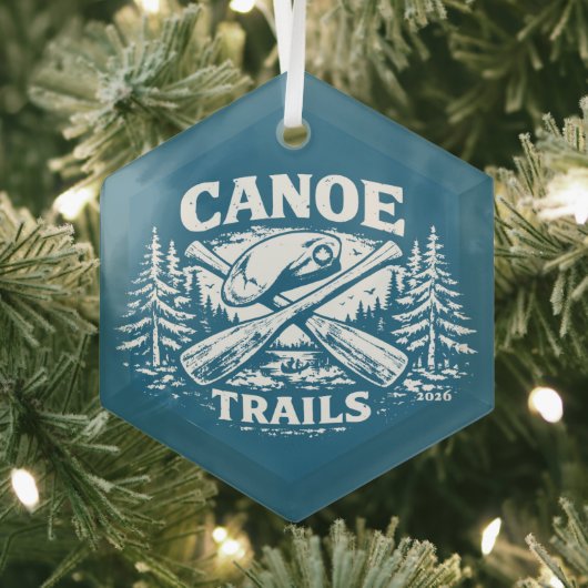 Canoe Trails Hex Ornament 2026 ガラスオーナメント (インサイチュ)