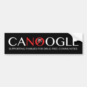 Canoogle支持家族4の薬剤の自由にコミュニティ バンパーステッカー