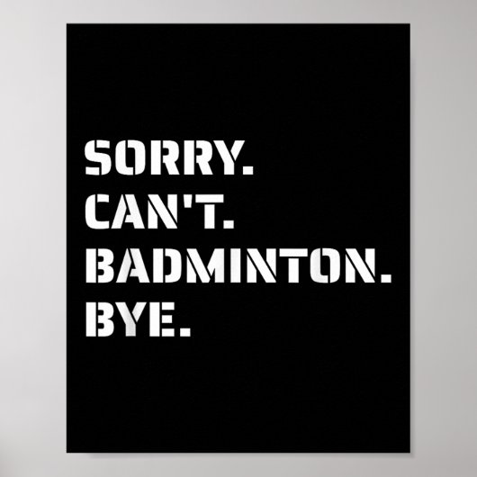 Cant Badminton Bye - Smashing Serving Jumpin ポスター (正面)