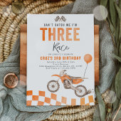 Can't Catch Me Dirt Bike Boy 3rd Birthdayパーティー 招待状