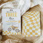 Can't Catch Me Dirt Bike Boy 3rd Birthdayパーティー 招待状