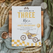 Can't Catch Me Dirt Bike Boy 3rd Birthdayパーティー 招待状